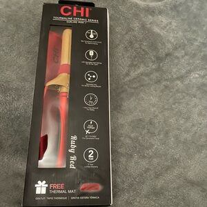 CHI Tourmaline Ceramic Curling Iron - Vibrant Red